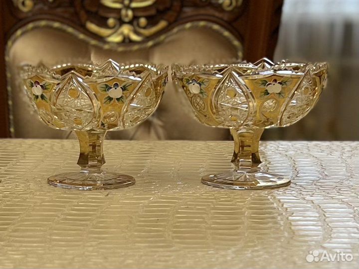 Хрустальная конфетница чехия