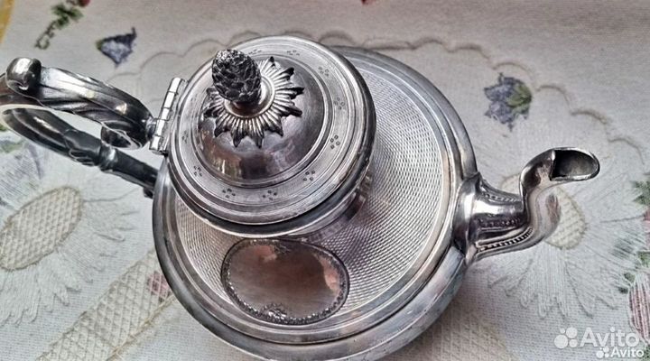 Заварочный чайник масленка вазочка серебрение