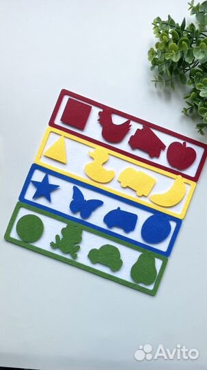 Развивающие игрушки для малышей из дерева и фетра