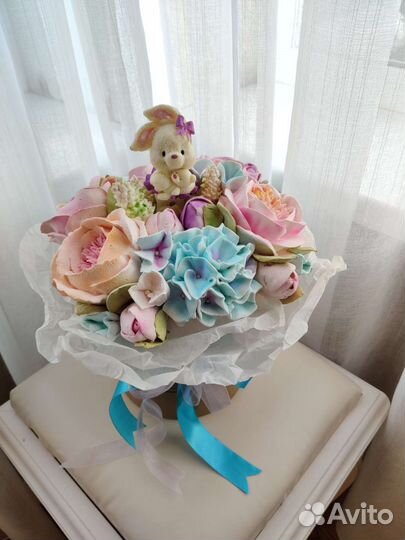 Зефирный букет.подарок на 8марта. Цветы букет
