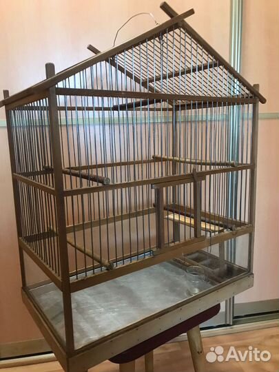 Клетка для птиц из дерева бу
