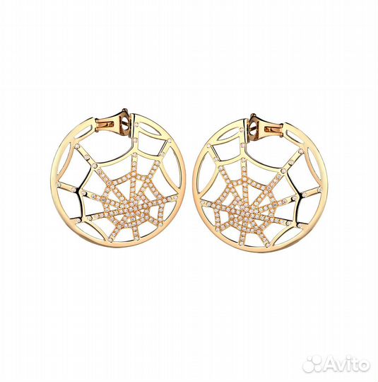 Серьги Chaumet Attrape Moi Catch Me Spider Yellow Gold Diamonds