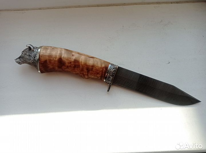 Нож охотничий из дамасской стали
