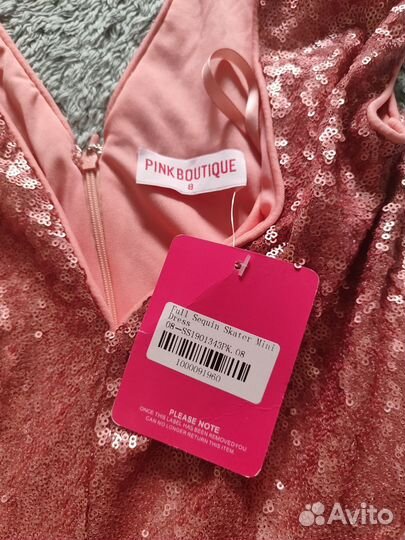 Платье вечернее новое с пайетками Pink boutique