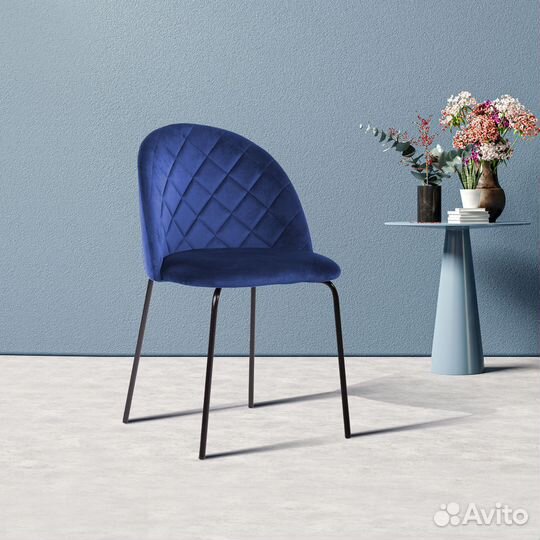 Стул Nord, бархат синий 29