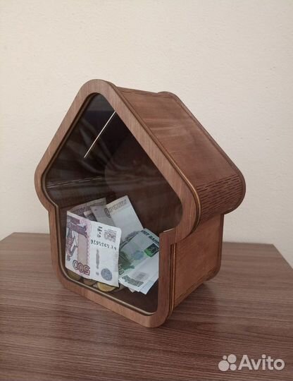 Копилка для денег, копилка из оргстекла и фанеры