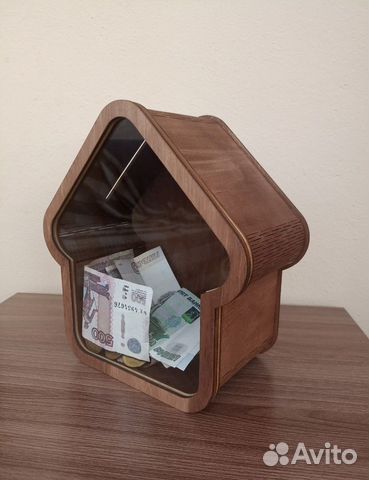 Копилка для денег, копилка из оргстекла и фанеры