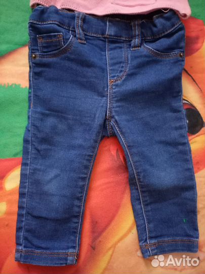 Одежда на девочку джемпер 68 джинсы 74