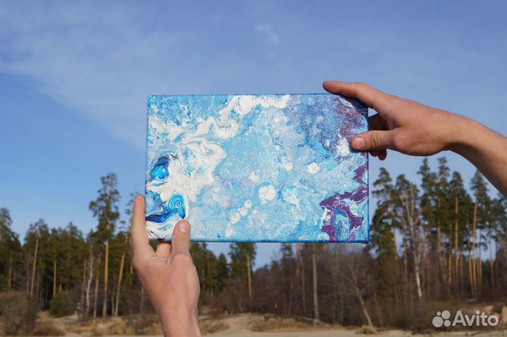 Интерьерная картина - вода, небо, космос