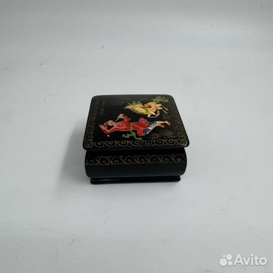 Шкатулка Палех Конек-Горбунок Лаковая миниатюра