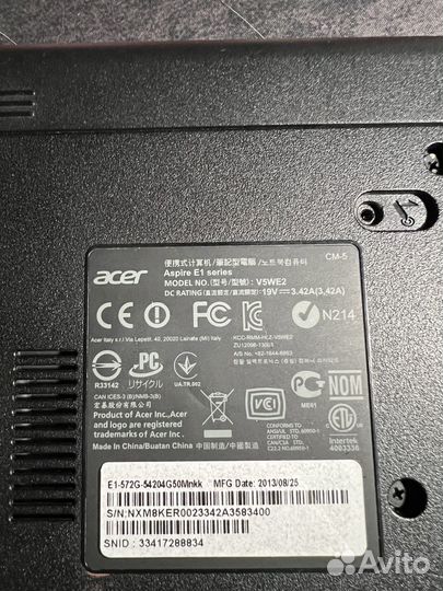 Ноутбук asus aspire E1 Series