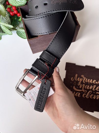 Ремень мужской с гравировкой