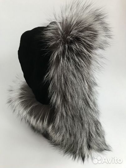 Шапка Капор Чернобурка Овчина Avenue Оригинал Росс