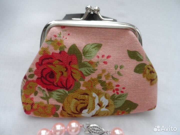 Ожерелье жемчуг10мм+ подарок ретро кошелек