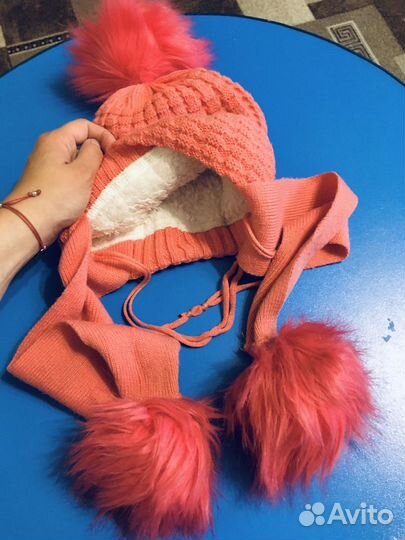 Шапка зимняя с длинными ушами