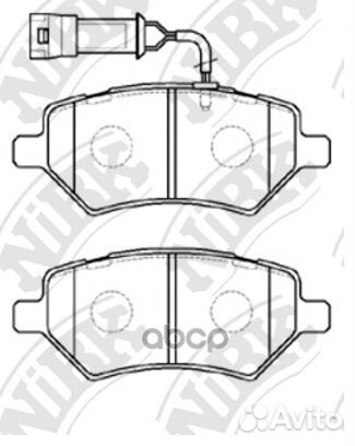 PN0838W-nibk колодки дисковые передние с антис