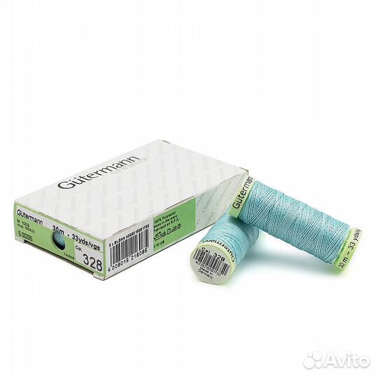 328 аквамариновый 03 Нить Top Stitch 30/30 м для декоративной отстрочки, 100% полиэстер Gutermann 74