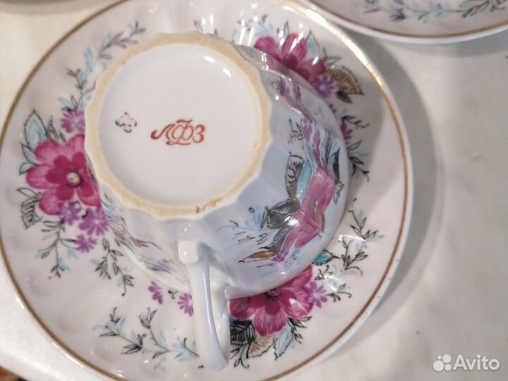 Чайная пара лфз костяной фарфор