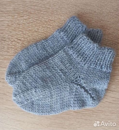 Носочки вязаные детские, для новорожденных (ручная