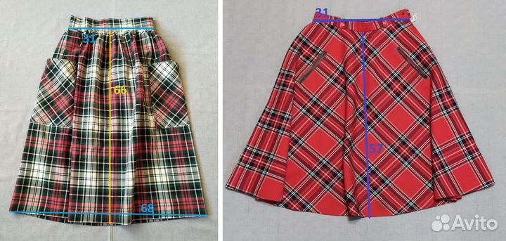 Юбки в шотландскую клетку для девочки р. 140-152