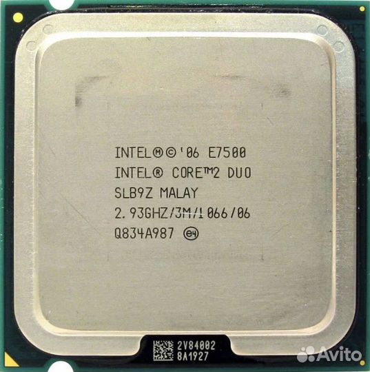 Процессор Intel Core 2 Duo E7500 LGA775