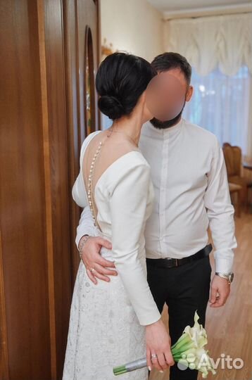 Платье на роспись, сшито на заказ, ткань (Италия)