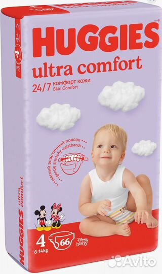 Подгузники huggies ultra comfort 4 (8-14 кг)