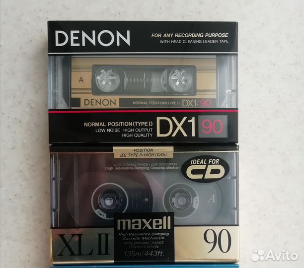 Новые аудиокассеты Denon, Maxell