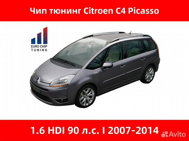 Чип тюнинг Citroen C4 Picasso 1.6 HDI I 90 лс