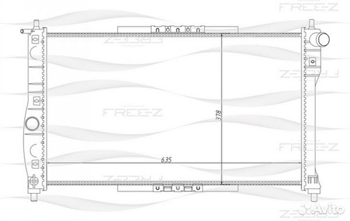 Радиатор системы охлаждения daewoo Lanos 97