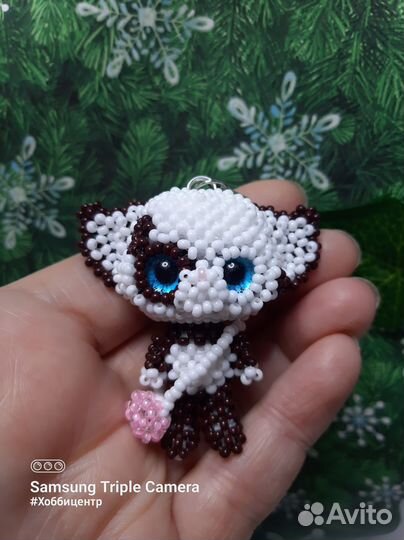 Кот Лукас. Игрушки из бисера. Амигуруми. Котёнок