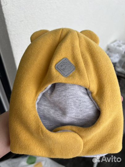 Шапка шлем чудо-кроха охра 40-42 желтая