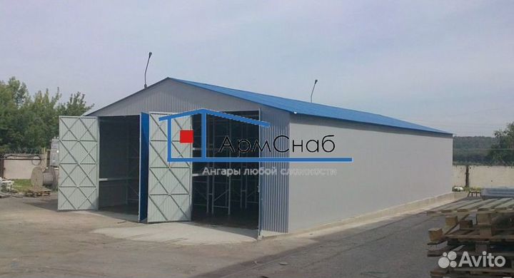 Ангар из сэндвич панелей
