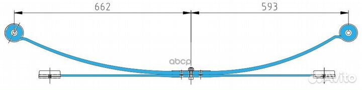 Рессора 2-x лист. задн. в сборе с с/б Connect 2