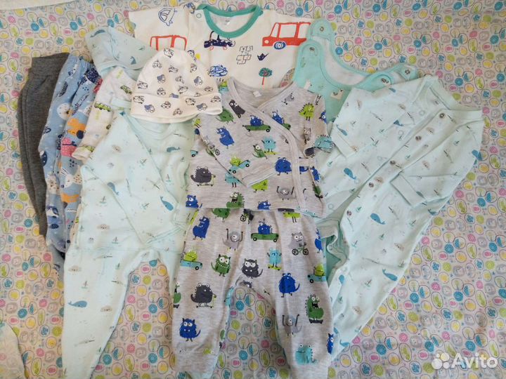 Вещи пакетом для мальчика 0-6 месяцев