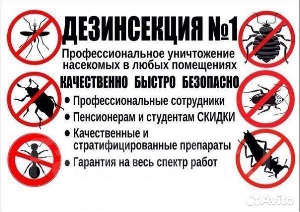 Уничтожение клопов,тараканов,блох