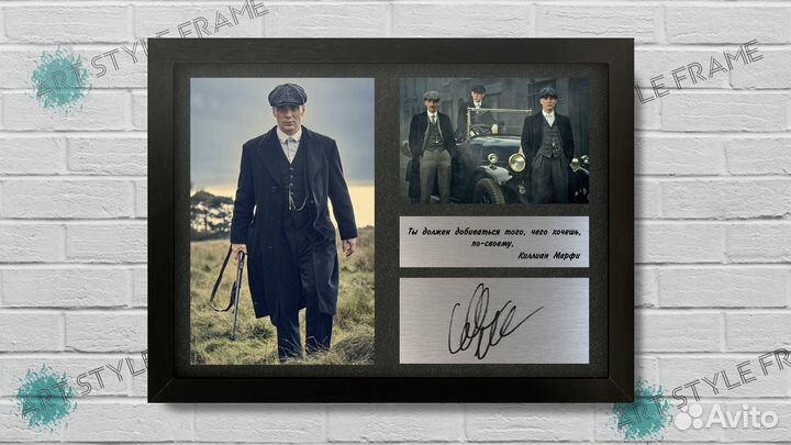 Киллиан Мерфи Острые Козырьки автограф на металле