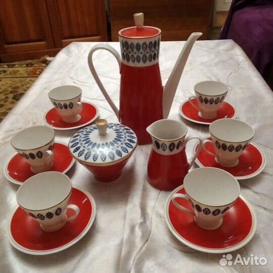 Кофейный сервиз гдр на 6 персон