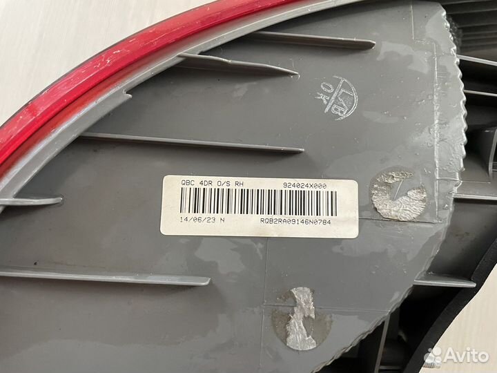 Задний правый фонарь киа Рио 3