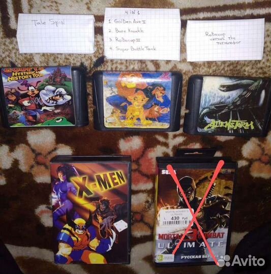 Картриджи на Sega (за 4 шт. )