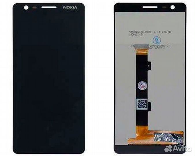 Дисплей для Nokia 3.1 TA-1063 черный AAA