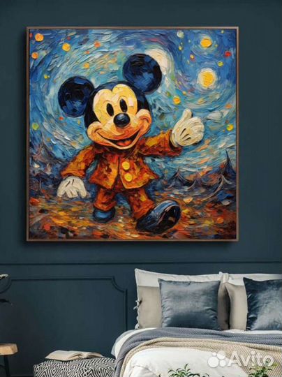 Картина маслом Мышь Микки Маус картины маслом дом