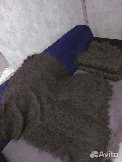 Платок шаль плед из пуха/шерсти козы