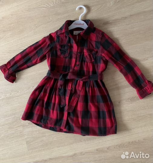 Платье рубашка hm 98-110