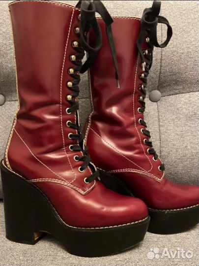 Chloe высокие ботинки на шнуровке платформа