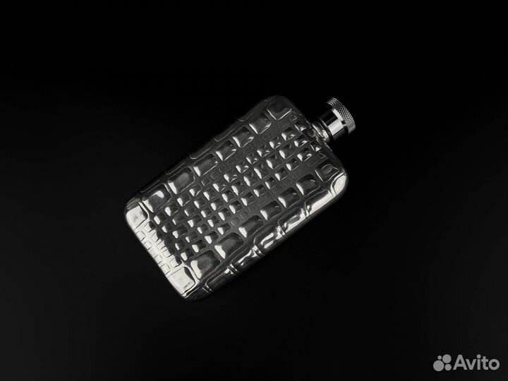 Винтажная фляга, Англия, олово, серебрение