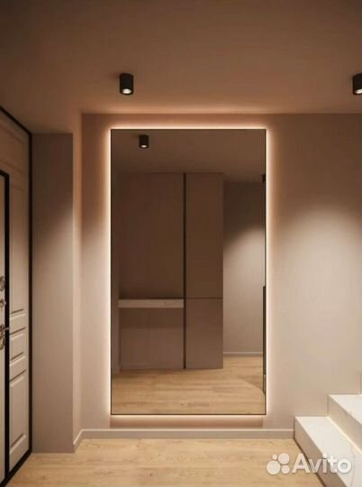 Зеркало с парящей подсветкой