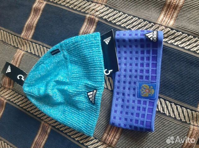 Лыжные шапочки полоски adidas Сб.России M-L