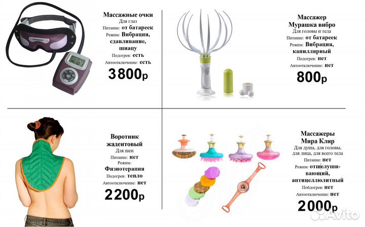 Массажеры для тела, лица, глаз, рук, ног