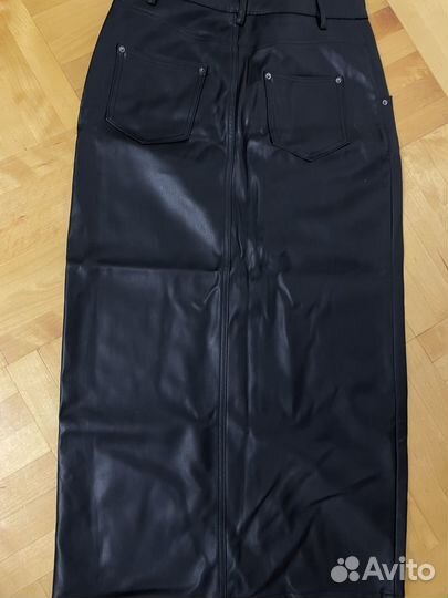 Кожаная юбка zara xs